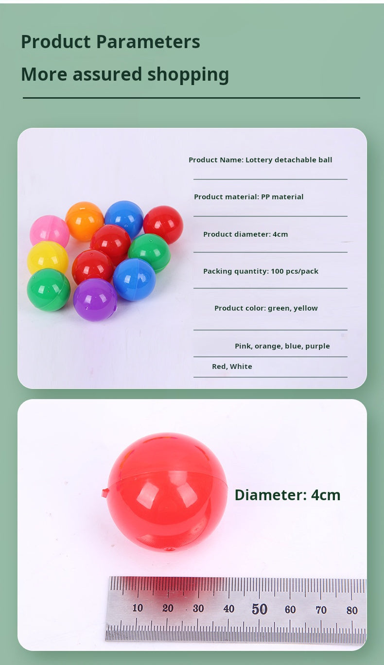 Colorful Open Table Tennis Lottery Ball