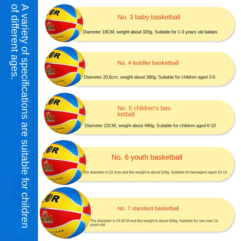 Recreational and training basketballs, size 5 and size 7, rubber basketballs and PU basketballs