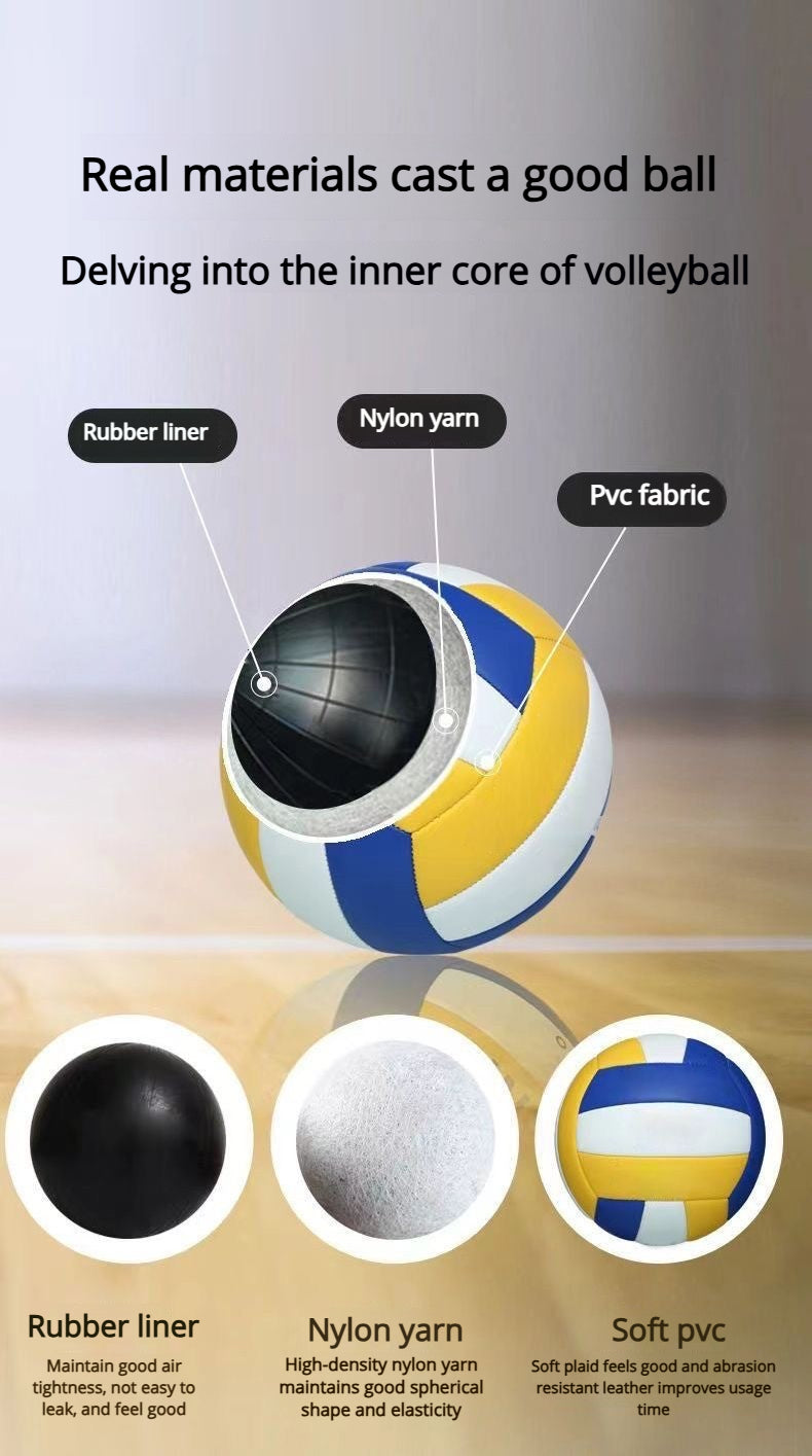 Thickened standard size volleyball, wear-resistant volleyball, one piece