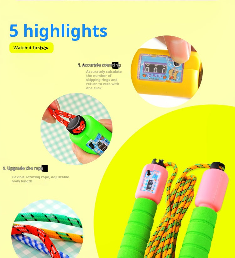 Independently packaged sports skipping rope with adjustable skipping rope