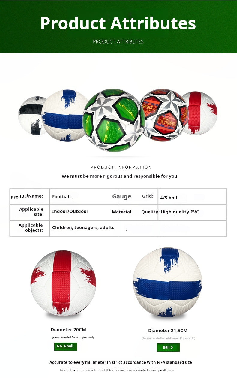 Entertainment Training Thickened Football No.5 Color Football