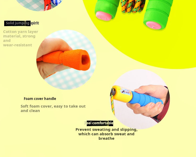 Independently packaged sports skipping rope with adjustable skipping rope