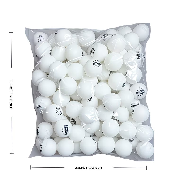 ABS 3-Star Table Tennis Balls - White, 100-Pack Bulk Wholesale Set