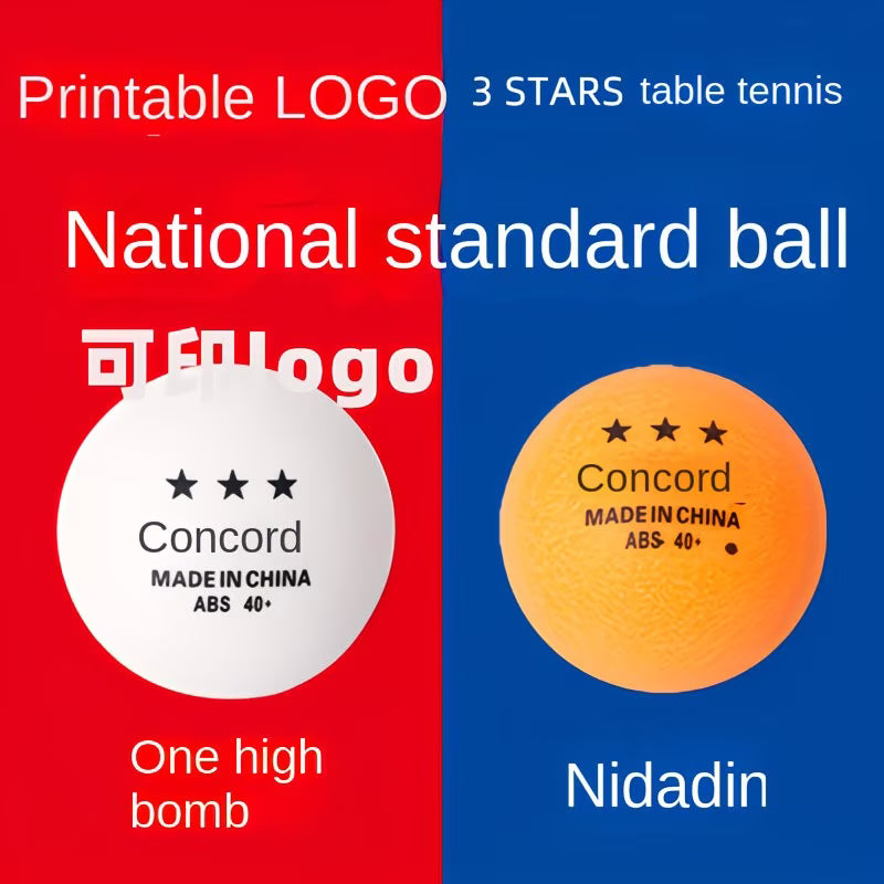 ABS 3-Star Table Tennis Balls - White, 100-Pack Bulk Wholesale Set