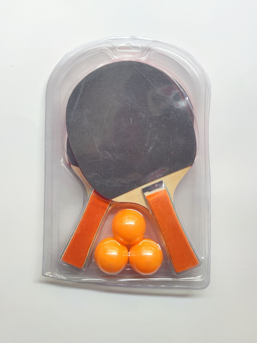 Entertainment training table tennis racket with two beats and three balls, individually packaged table tennis racket