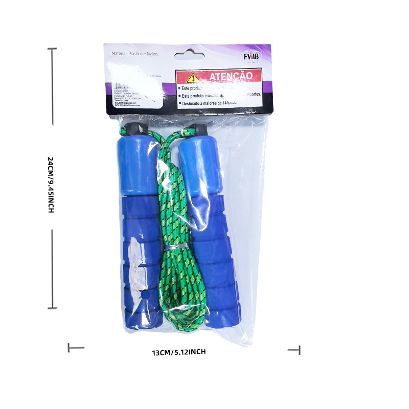 Independently packaged sports skipping rope with adjustable skipping rope